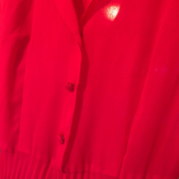 Leona Edmiston Sheer Raspberry Red Frock - Picture 3 of 11